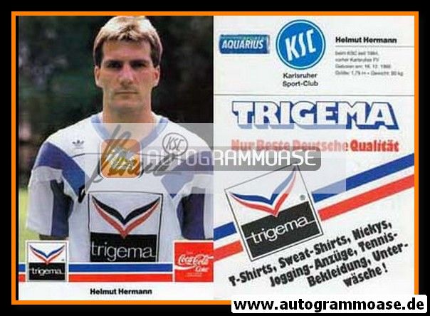 Autogramm Fussball | Karlsruher SC | 1989 | Helmut HERMANN