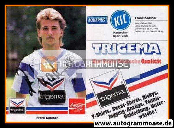 Autogramm Fussball | Karlsruher SC | 1989 | Frank KASTNER