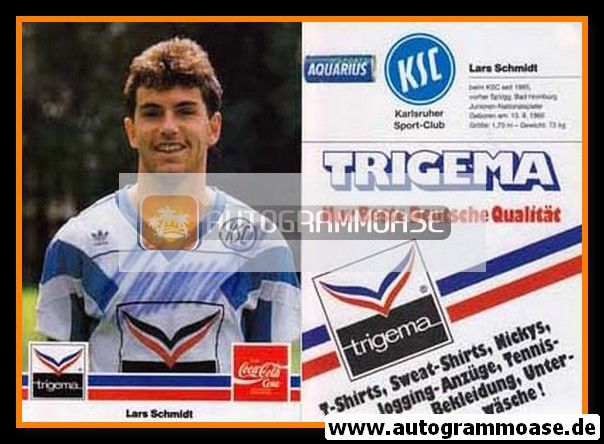 Autogramm Fussball | Karlsruher SC | 1989 | Lars SCHMIDT