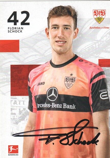 Autogramm Fussball | VfB Stuttgart | 2022 | Florian SCHOCK