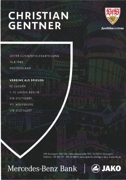 Autogramm Fussball | VfB Stuttgart | 2022 | Christian GENTNER