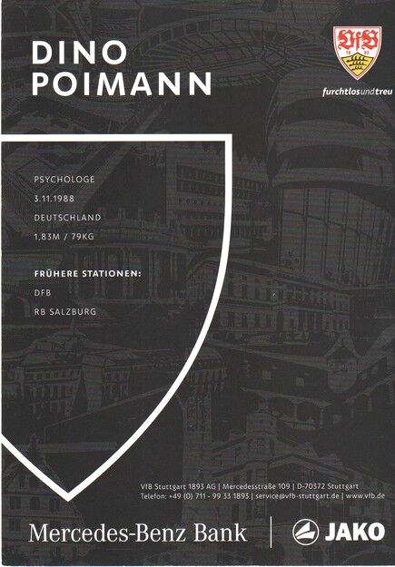 Autogramm Fussball | VfB Stuttgart | 2022 | Dino POIMANN