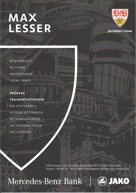 Autogramm Fussball | VfB Stuttgart | 2022 | Max LESSER