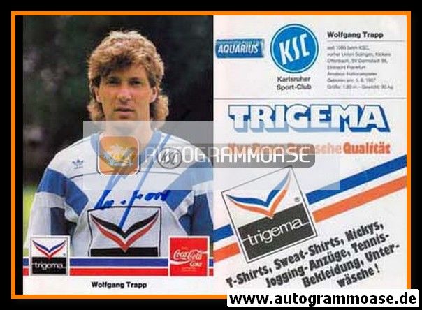 Autogramm Fussball | Karlsruher SC | 1989 | Wolfgang TRAPP