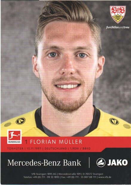 Autogramm Fussball | VfB Stuttgart | 2021 | Florian MÜLLER