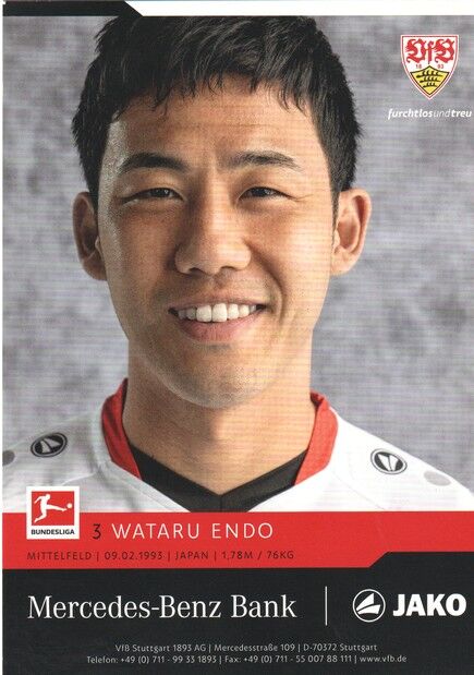 Autogramm Fussball | VfB Stuttgart | 2021 | Wataru ENDO