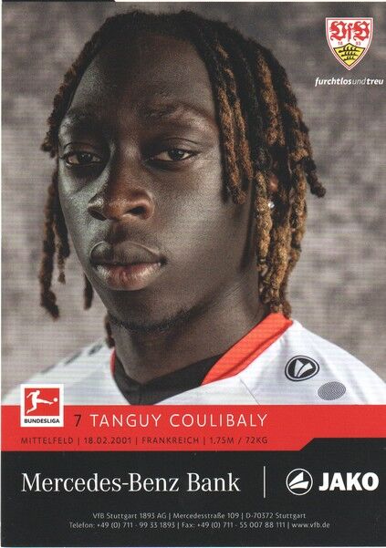 Autogramm Fussball | VfB Stuttgart | 2021 | Tanguy COULIBALY