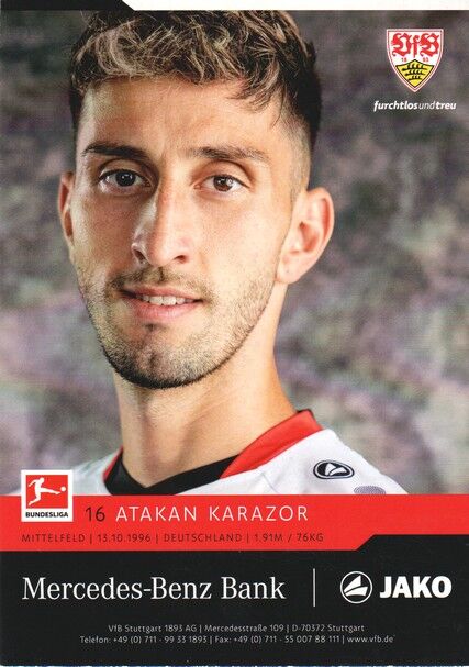 Autogramm Fussball | VfB Stuttgart | 2021 | Atakan KARAZOR