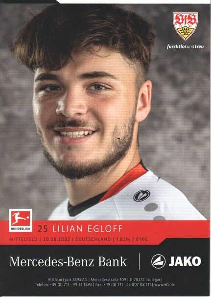Autogramm Fussball | VfB Stuttgart | 2021 | Lilian EGLOFF