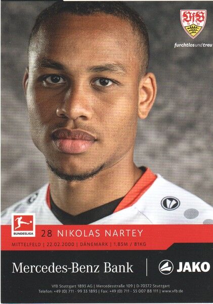Autogramm Fussball | VfB Stuttgart | 2021 | Nikolas NARTEY