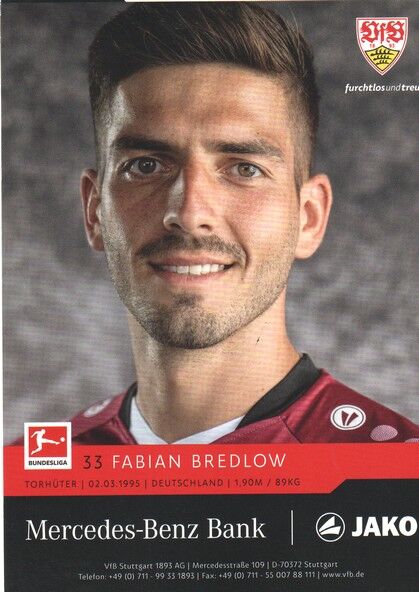 Autogramm Fussball | VfB Stuttgart | 2021 | Fabian BREDLOW