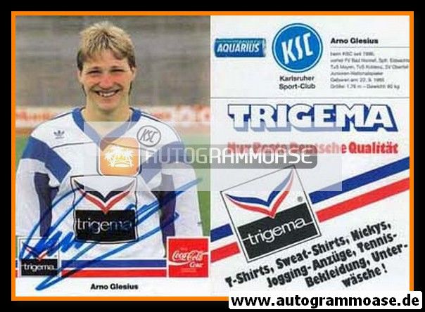 Autogramm Fussball | Karlsruher SC | 1990 | Arno GLESIUS