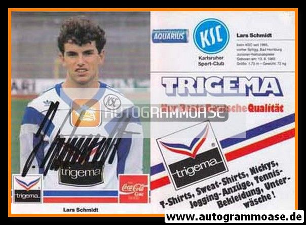 Autogramm Fussball | Karlsruher SC | 1990 | Lars SCHMIDT