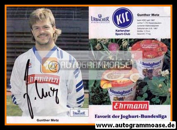 Autogramm Fussball | Karlsruher SC | 1993 | Gunther METZ