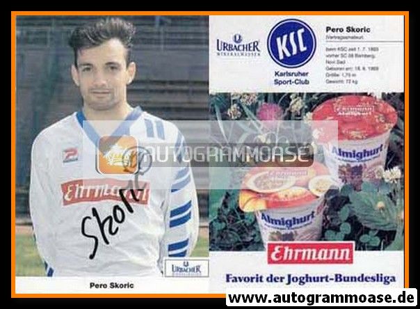 Autogramm Fussball | Karlsruher SC | 1993 | Pero SKORIC