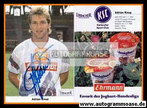 Autogramm Fussball | Karlsruher SC | 1994 | Adrian KNUP