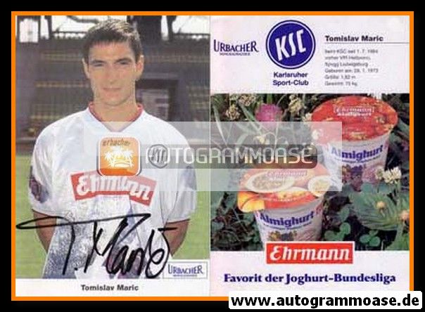 Autogramm Fussball | Karlsruher SC | 1994 | Tomislav MARIC