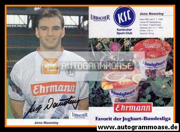 Autogramm Fussball | Karlsruher SC | 1994 | Jens NOWOTNY
