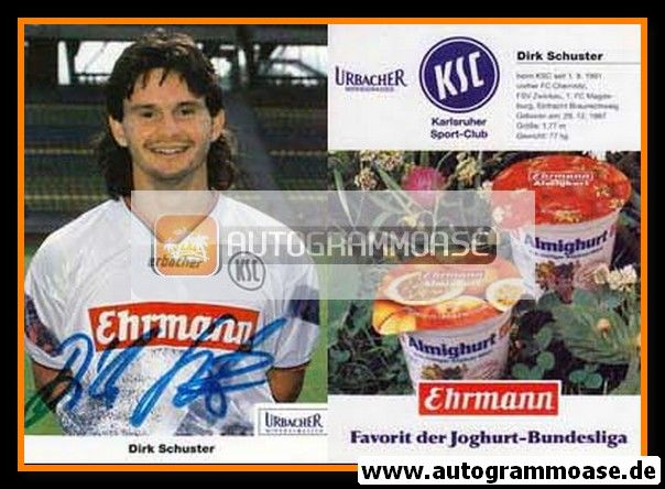 Autogramm Fussball | Karlsruher SC | 1994 | Dirk SCHUSTER